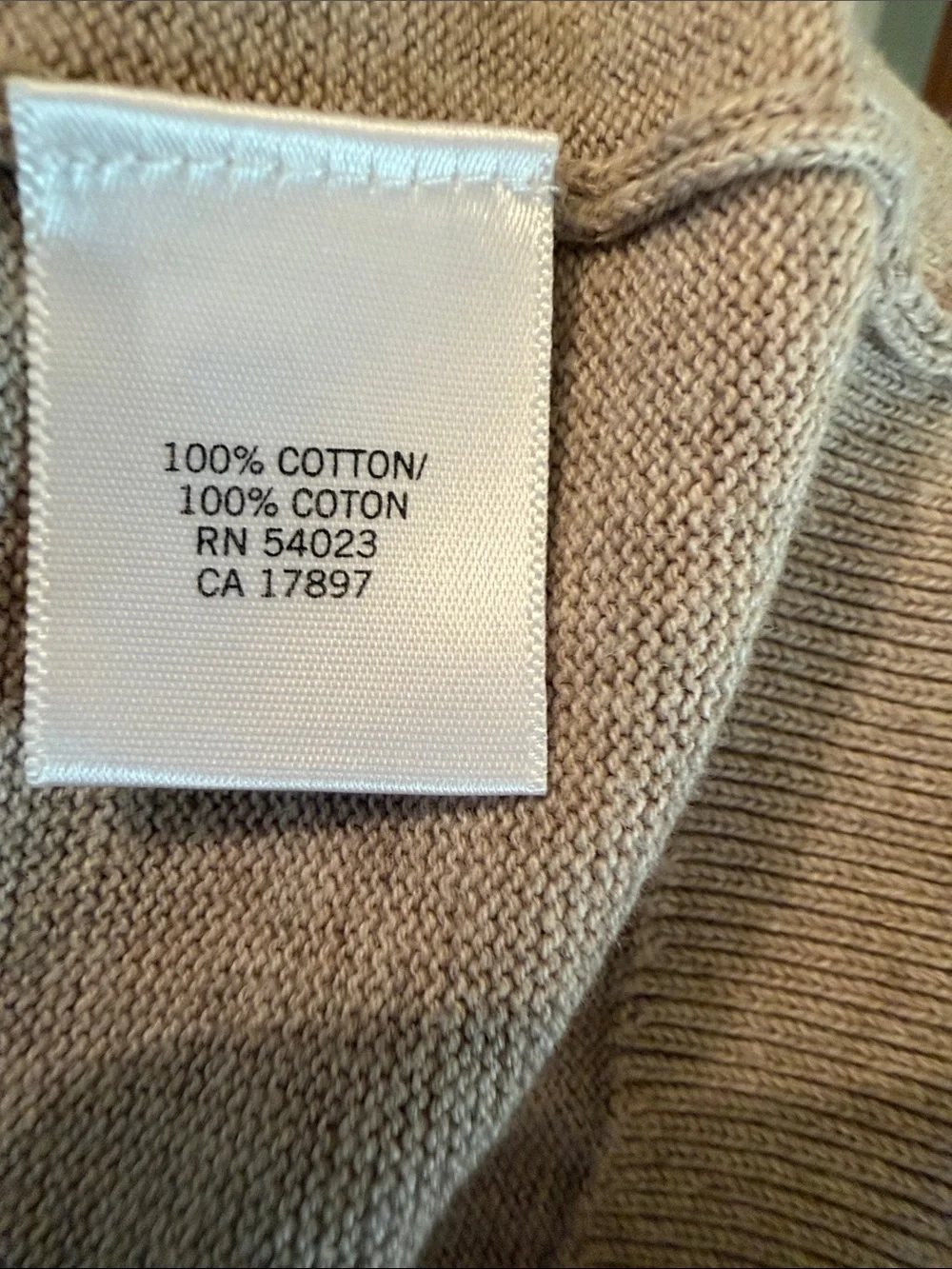 Banana Republic Men's Full-Zip Sweater in Light Taupe